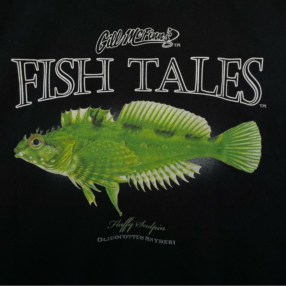 Gill McFinn's FISH TALES Black L/S Tee L